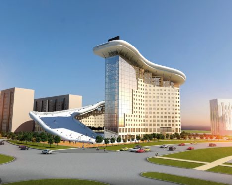 Apartment complex with ski slope in Kazakhstan