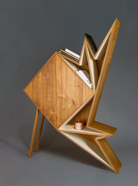 The Oru Series of geometric furniture: cabinet