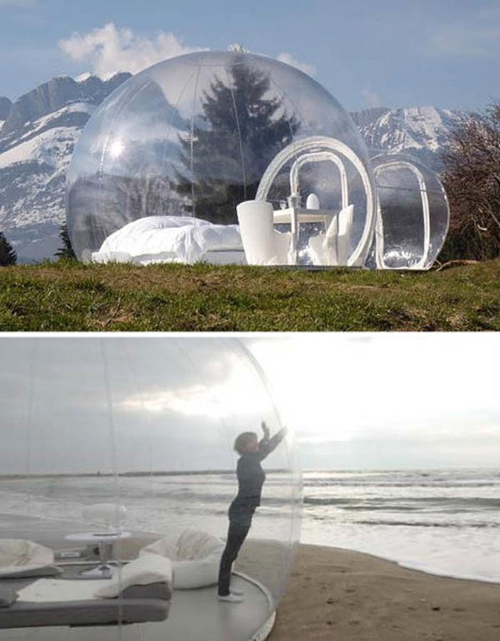bubble tent house in france