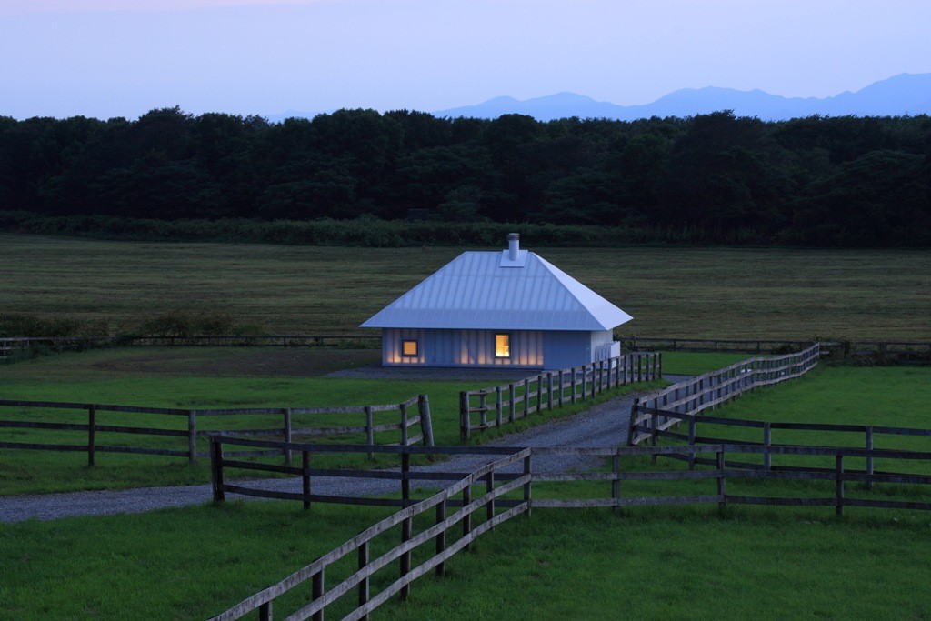 Translucent Japanese Home at dusk