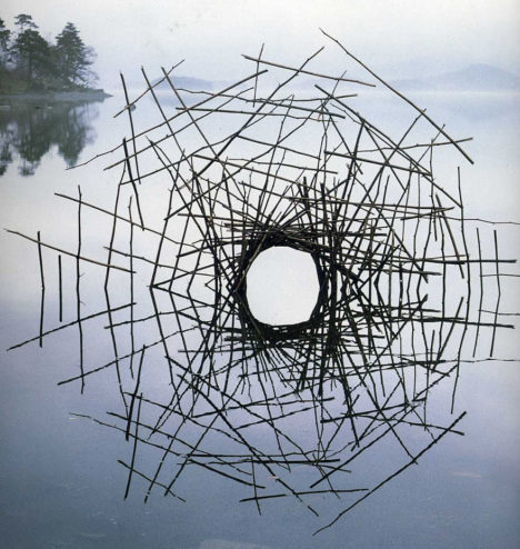 A piece by British landscape sculptor Andy Goldsworthy