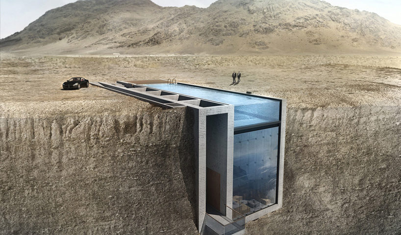 Casa Brutal dramatic cliffside residence by OPA, set to be built in Lebanon.