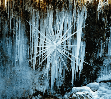 Icicle art by Andy Goldsworthy
