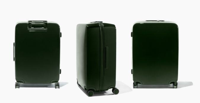 Raden smart luggage in gorgeous green
