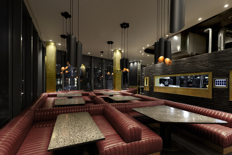 Barbecoa restaurant dining tables