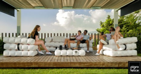 Modular and inflatable pool and patio furniture