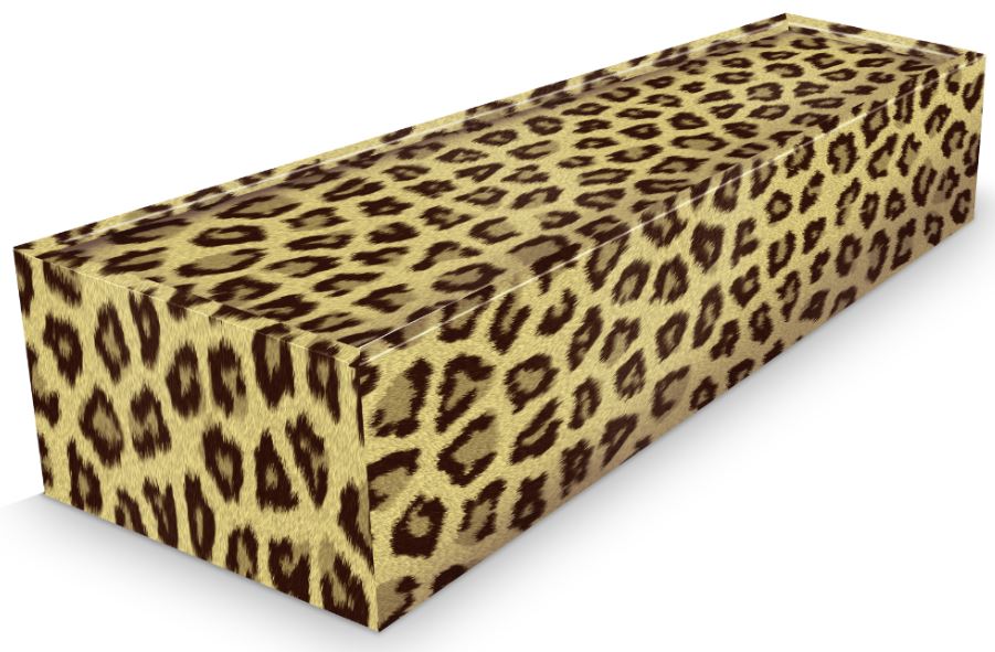 leopard pattern coffin