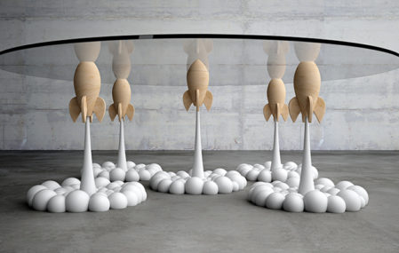 Nostalgic Rocket Table by Stelios Mousarris