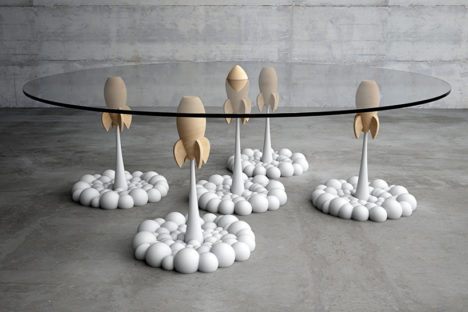 Nostalgic Rocket Table by Stelios Mousarris