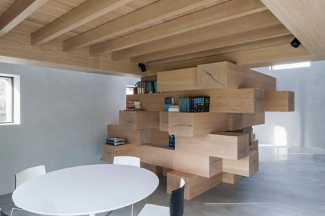 Stacked Timber Addition Transforms a Historic Stable