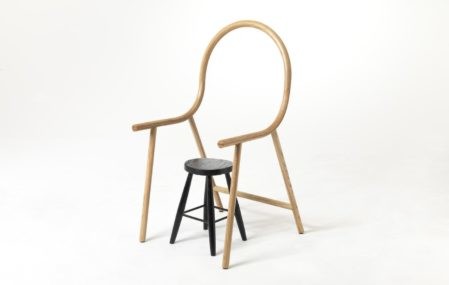 Arm chair with stool