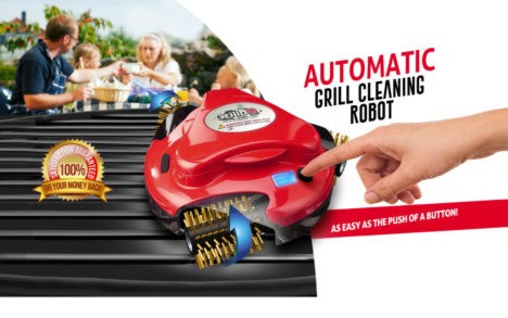 Grillbot grill cleaning robot