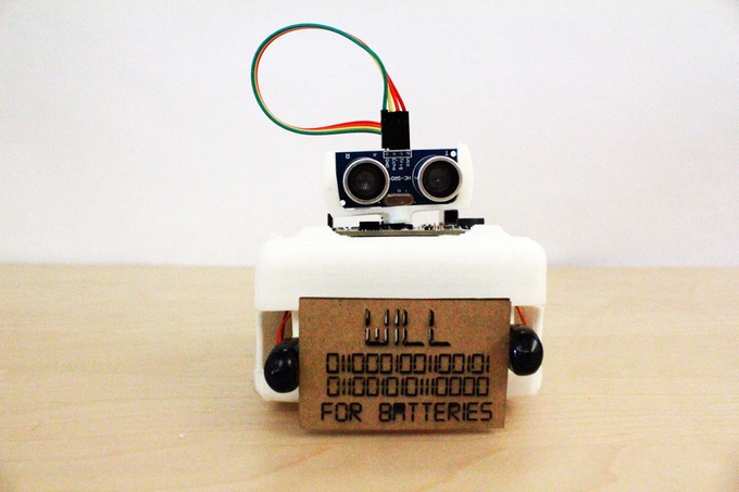 sparki robot spelling a message