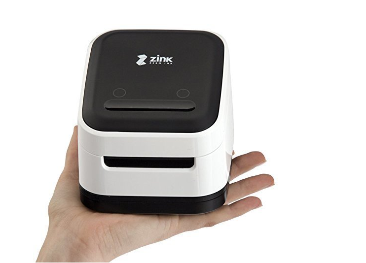 zink instant printer in palm of hand