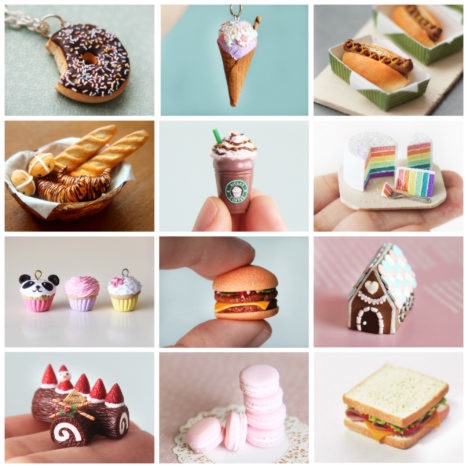 miniature food sculptures