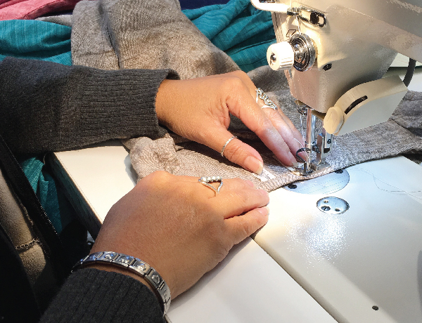 sewing in the renewal workshop