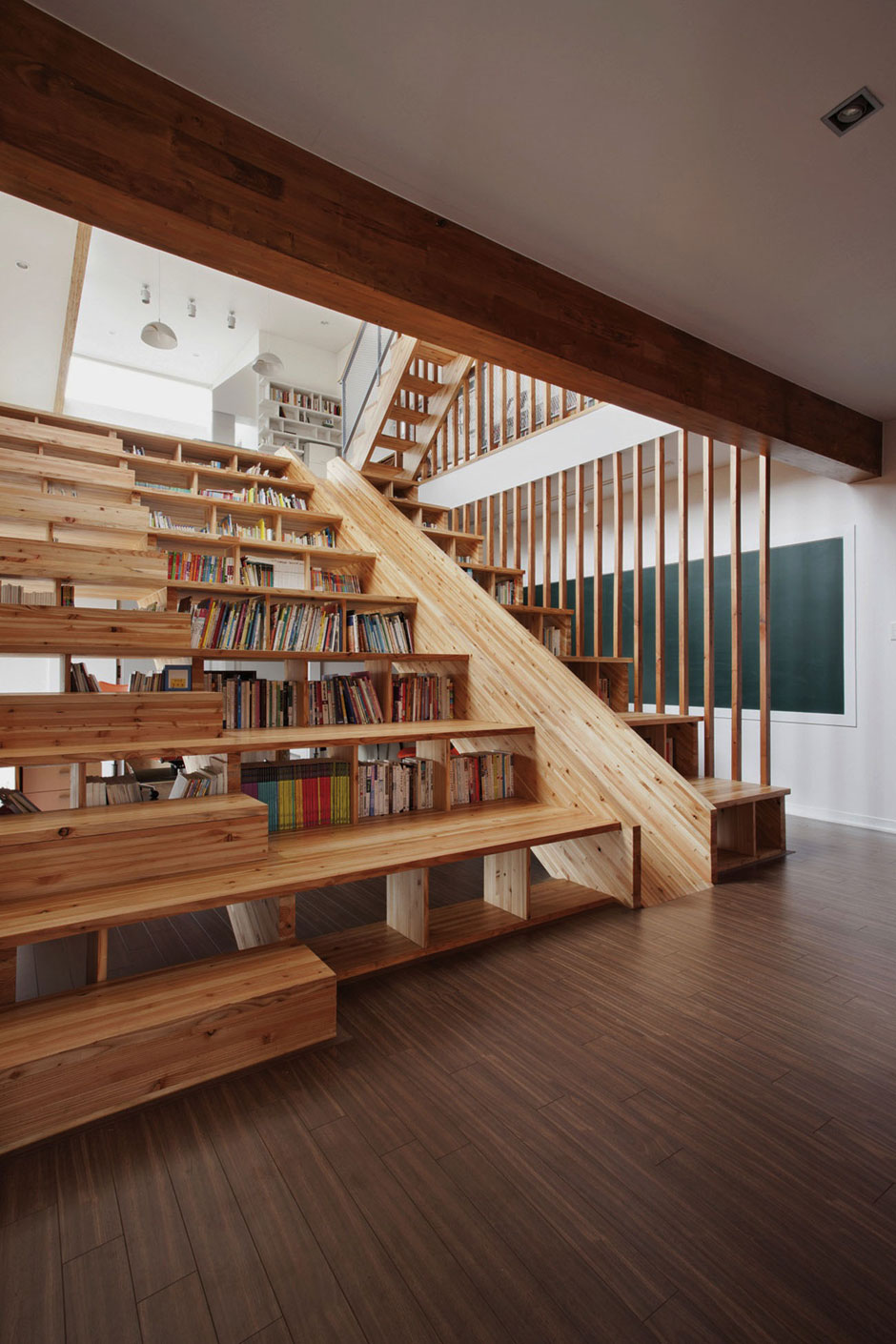 Book shelf stairs slide