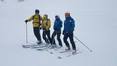 Skiiers wearing Cortèz jackets