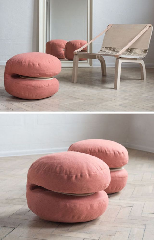 Dango armchair and pouf
