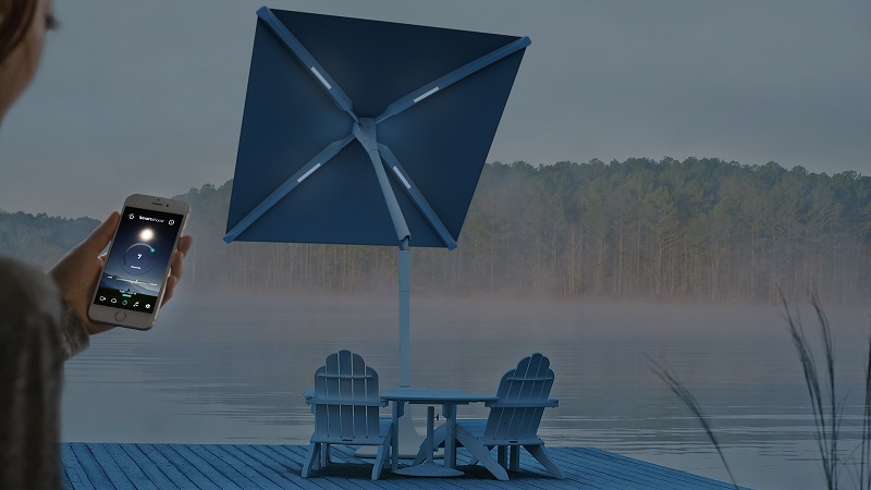 Shadecraft Sunflower: High-Tech Umbrella Serves as an Outdoor Smart Home Hub