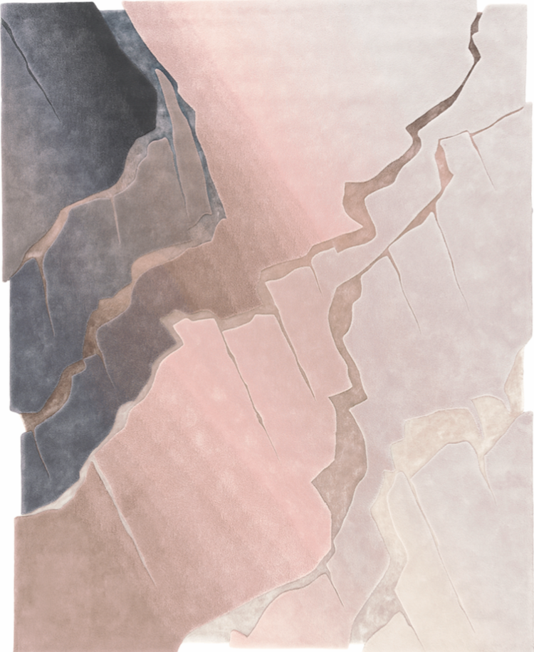 Fracture I - Fernando Mastrangelo pink and gray design