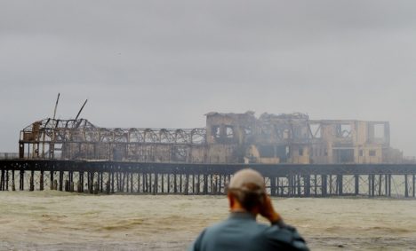 Destroyed Hastings Pier