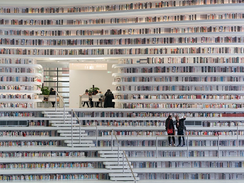 Tianjin Binhai Library - MVRDV - terraced walkways