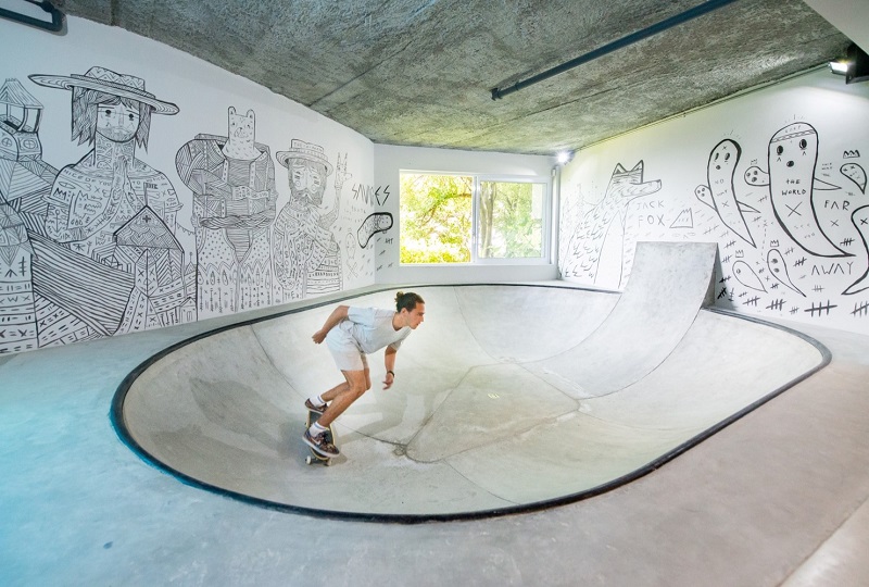 Urban Man Cave - Inhouse Brand Architects - skating indoors