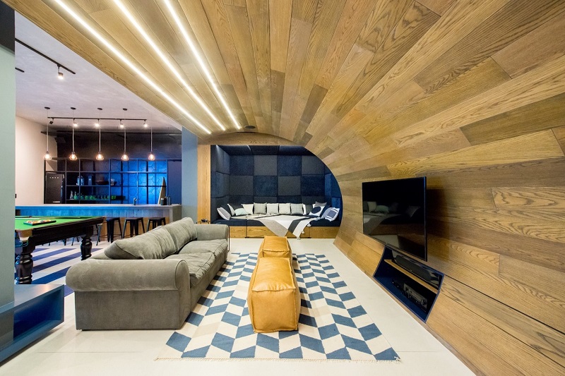 Urban Man Cave - Inhouse Brand Architects - wooden wall