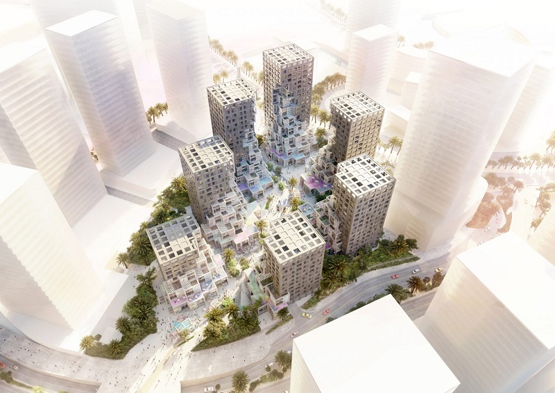 Pixel - BIG + MVRDV + Dewan Architects - from above