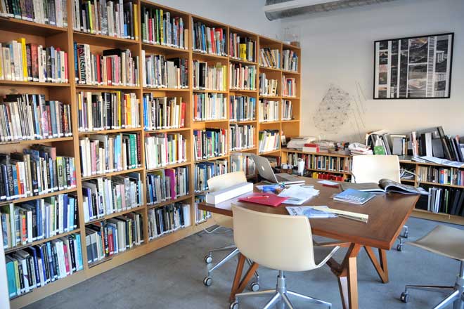 Architect Jeanne Gang’s office library in Chicago