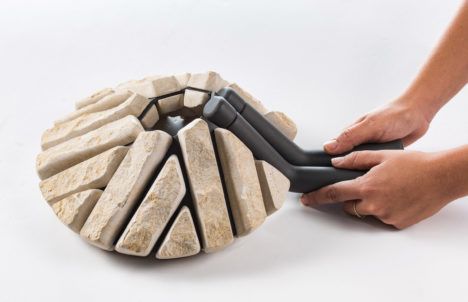 The hot baking stones featured in Amalia Shem Tov's "Roots" cooking utensil collection.