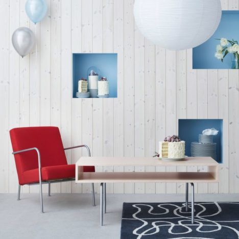Pieces from IKEA's new GRATULERA vintage furniture collection