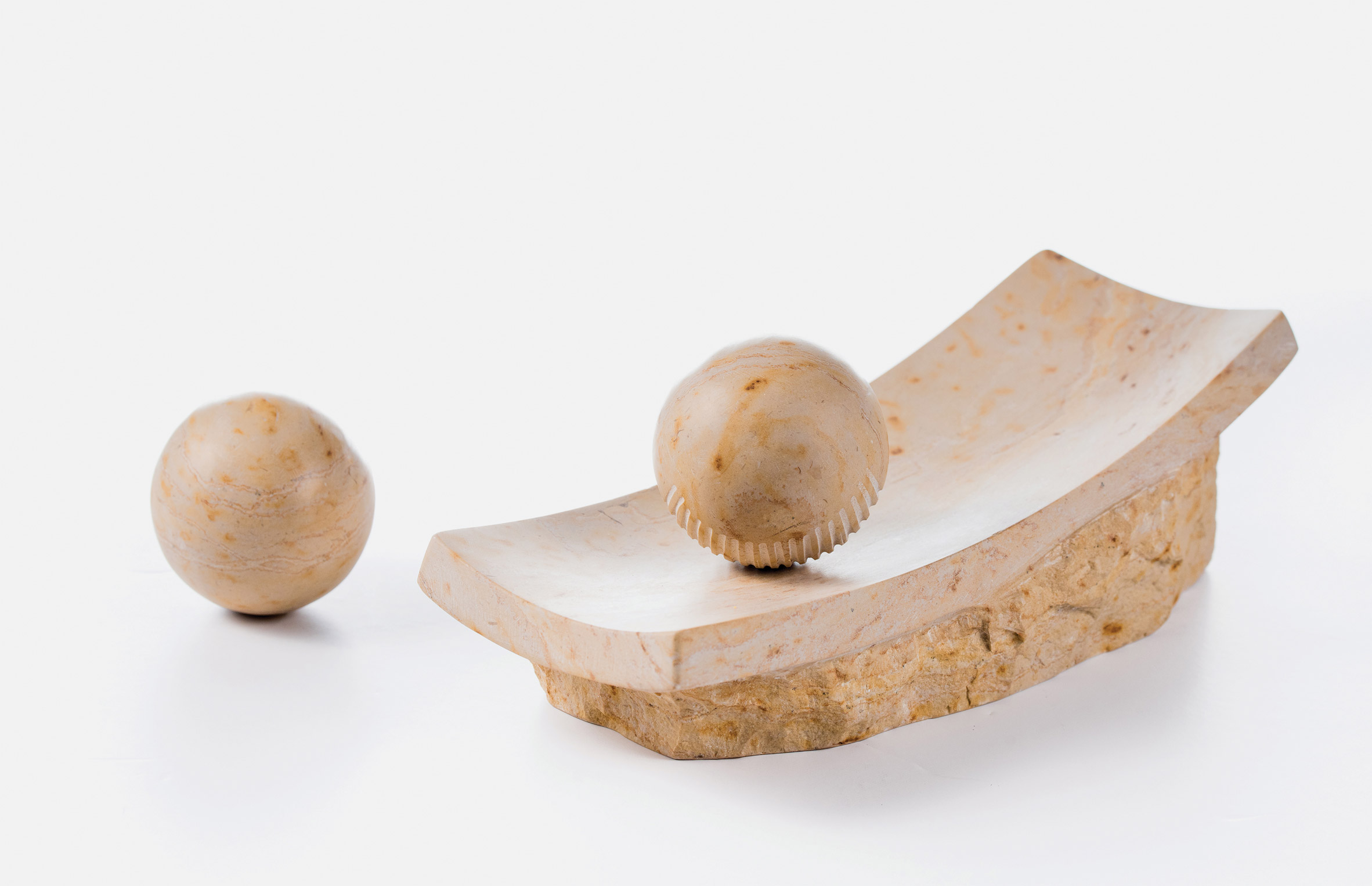 The mortar and pestle featured in Amalia Shem Tov's "Roots" cooking utensil collection.