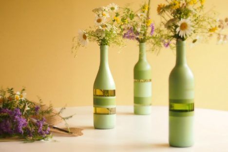 Wine Bottles as Vases