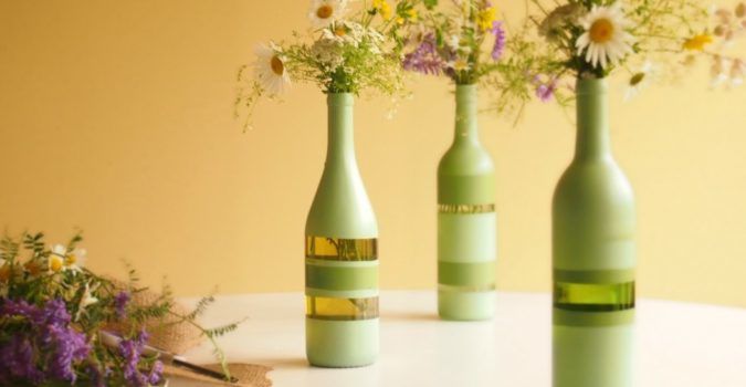Wine Bottles as Vases