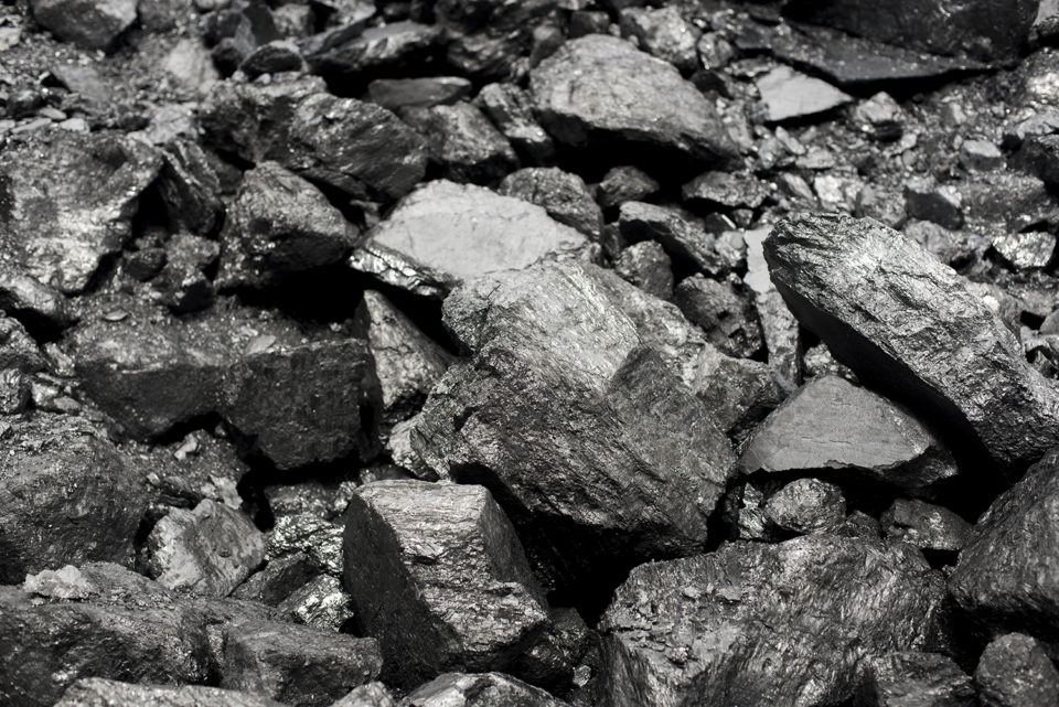 close-up shot of coal