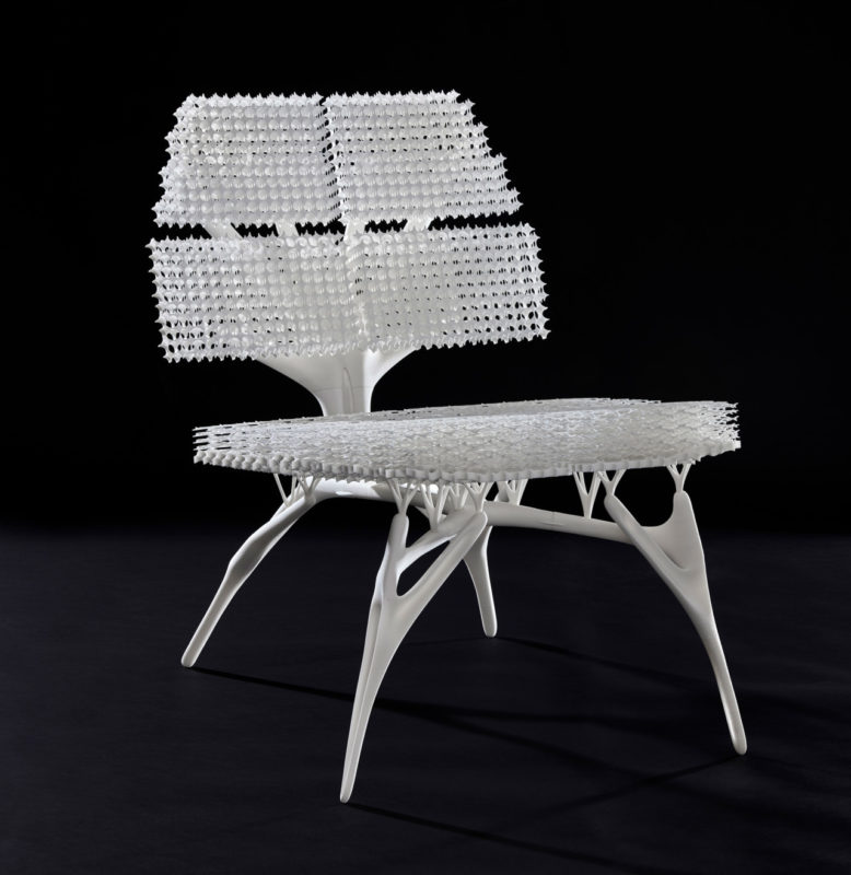 "Radolaria #1," a 3D-printed organic chair by Lilian van Daal.