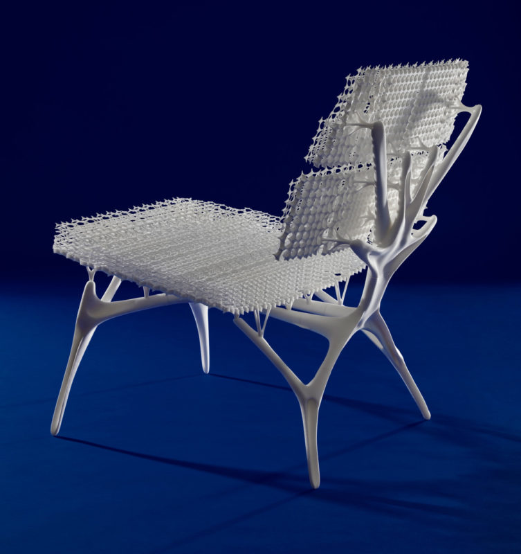 "Radolaria #1," a 3D-printed organic chair by Lilian van Daal.