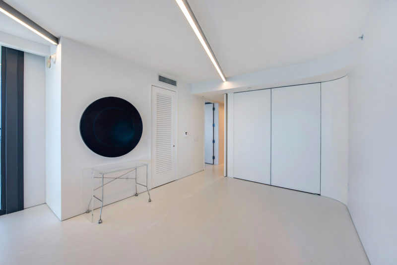 The inside of the late Zaha Hadid's self-designed Miami beach house.