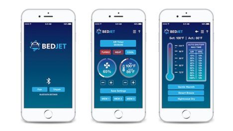 The BedJet 3's accompanying smartphone app