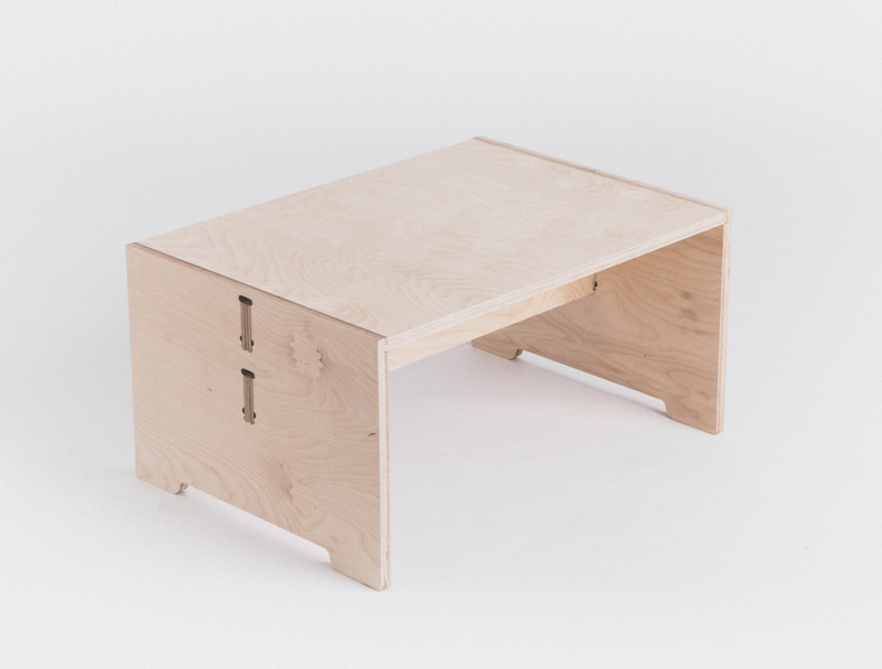 The flat-pack coffee table featured in Henning Stummel's new "Nomad" furniture collection. 
