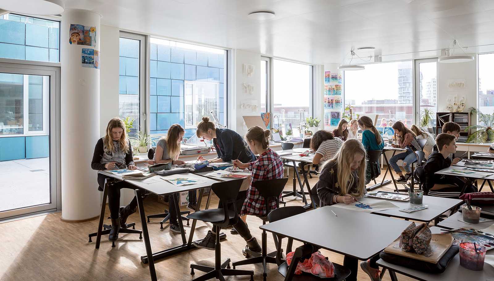 A classroom inside the Copenhagen International School Nordhavn.