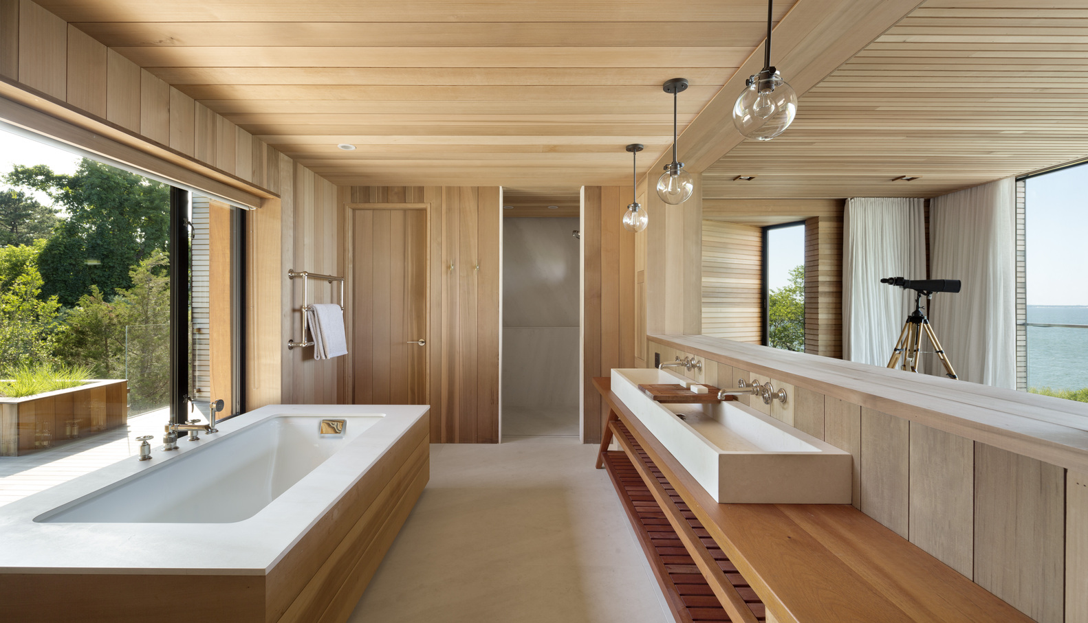 The bathroom in the new Peconic House.