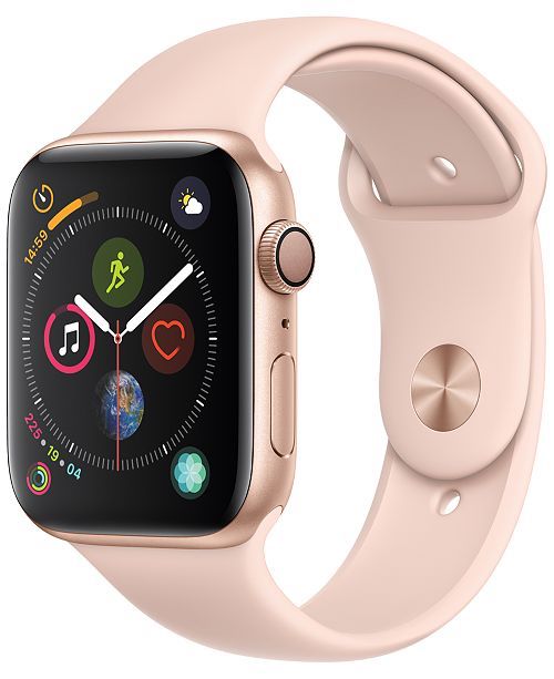 The newest Apple Watch in front of a white background.