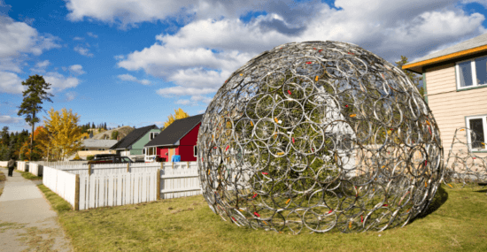 Philippe LeBlond's Bicycle Tire Dome in Canada's Yukon territory.