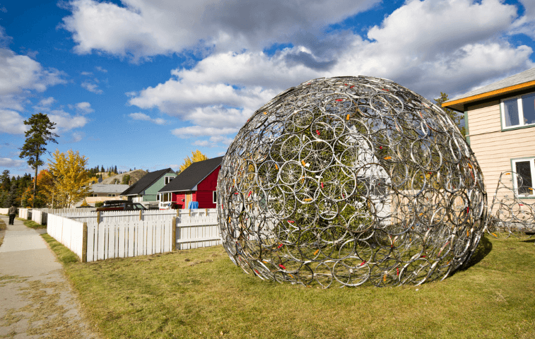 Philippe LeBlond's Bicycle Tire Dome in Canada's Yukon territory.