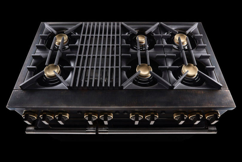 One of the sleek new gas oven's featured in JennAir's new NOIR collection.