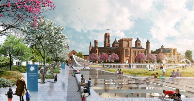 Rendering's of BIG's upcoming redesign of the Smithsonian Institution.