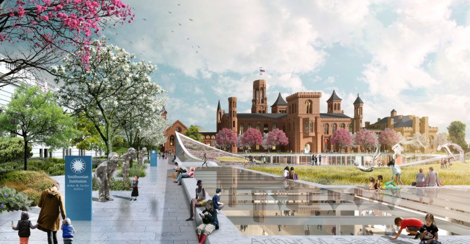 Rendering's of BIG's upcoming redesign of the Smithsonian Institution.
